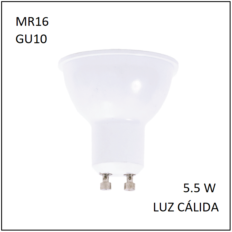 406000 - LED GU10 tamaño mini para focos pequeños 3,2W - Iluminable