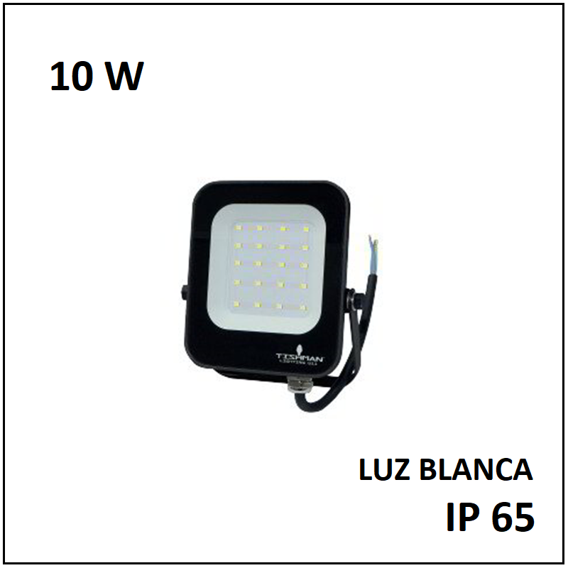 REFLECTOR LED SLIM 10W LUZ BLANCA 6500K IP65 USO INTEMPERIE 100-240V –