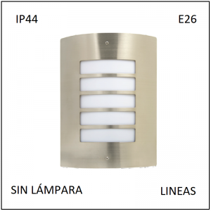 Luminario Pared IP64 Pantalla Lineas