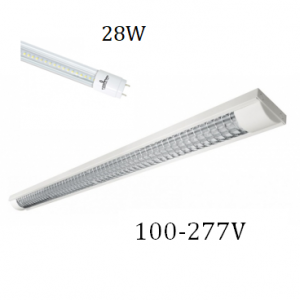 Lámpara Gabinete LED grid 28W con 1 Tubo de Cristal Transparente 100-277V