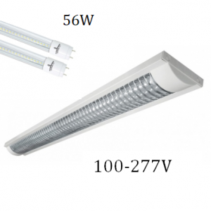 Lámpara Gabinete 56W 2 Tubos Led Transparentes 100-277V