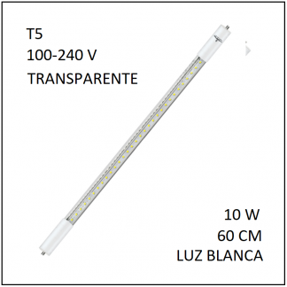 Tubo LED T5 10W 60cm Luz Blanca